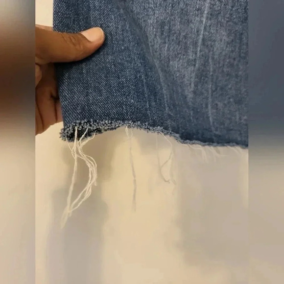 Pacsun Raw Hem Blue Denim Jean Mini Skirt(27) - Picture 6 of 8